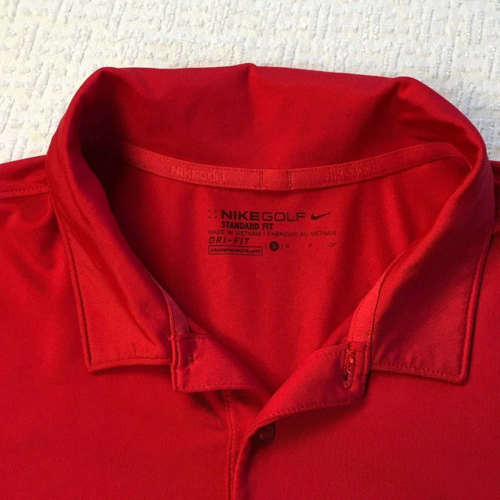 Nike Golf St Louis Cardinals Red Polo Shirt Mens Small Dri-FIT MLB Baseball STL
